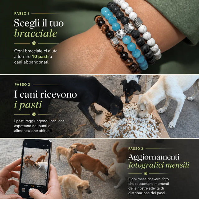 Bracciale solidale Oceano - immagine informativa Salva Zampe 2